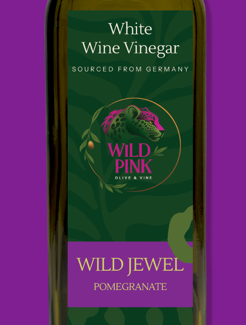Wild Jewel pomegranate vinegar bottle